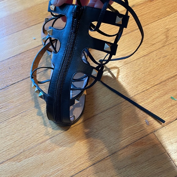 Valentino black rockstud lace up gladiator sandals - Picture 3 of 7